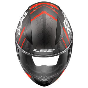 RAPID 2 RAVEN MAT SİYAH-BEYAZ-KIRMIZI KASK