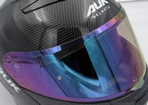 AUK 01 KASK CAMI MAVİ AYNALI