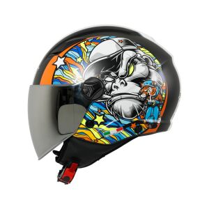 SW 765 KONG SİYAH BEYAZ KASK