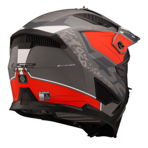 DRIFTER DEVOR MAT GRİ TITANYUM KIRMIZI KASK