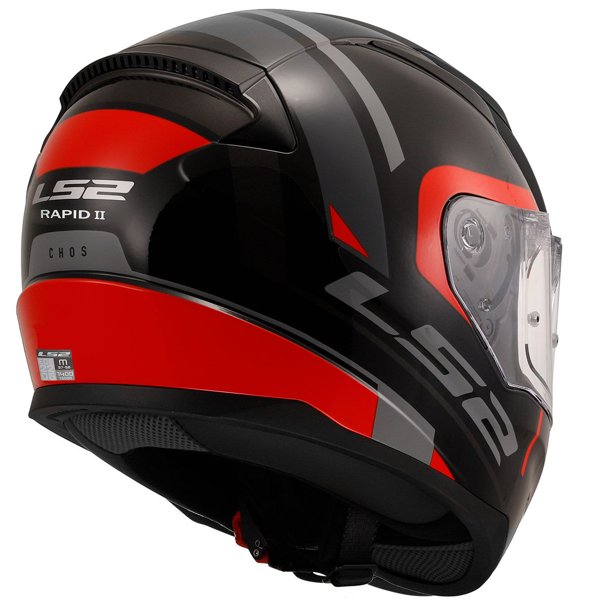 RAPID 2 CHOS SİYAH-KIRMIZI KASK