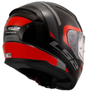 RAPID 2 CHOS SİYAH-KIRMIZI KASK