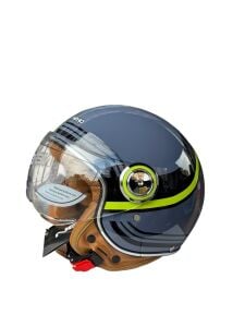 TK 06 VESPA GRİ YEŞİL KASK