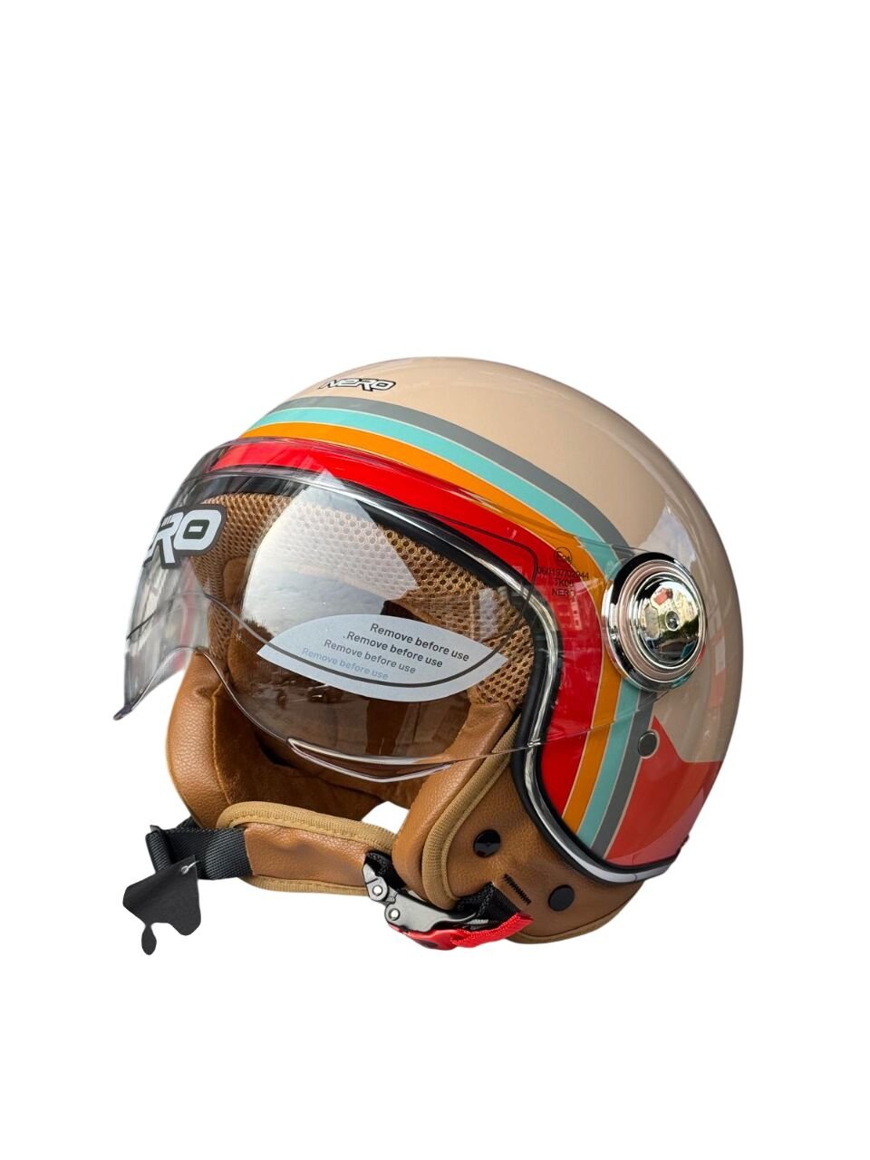 TK 06 VESPA KREM RENKLİ KASK