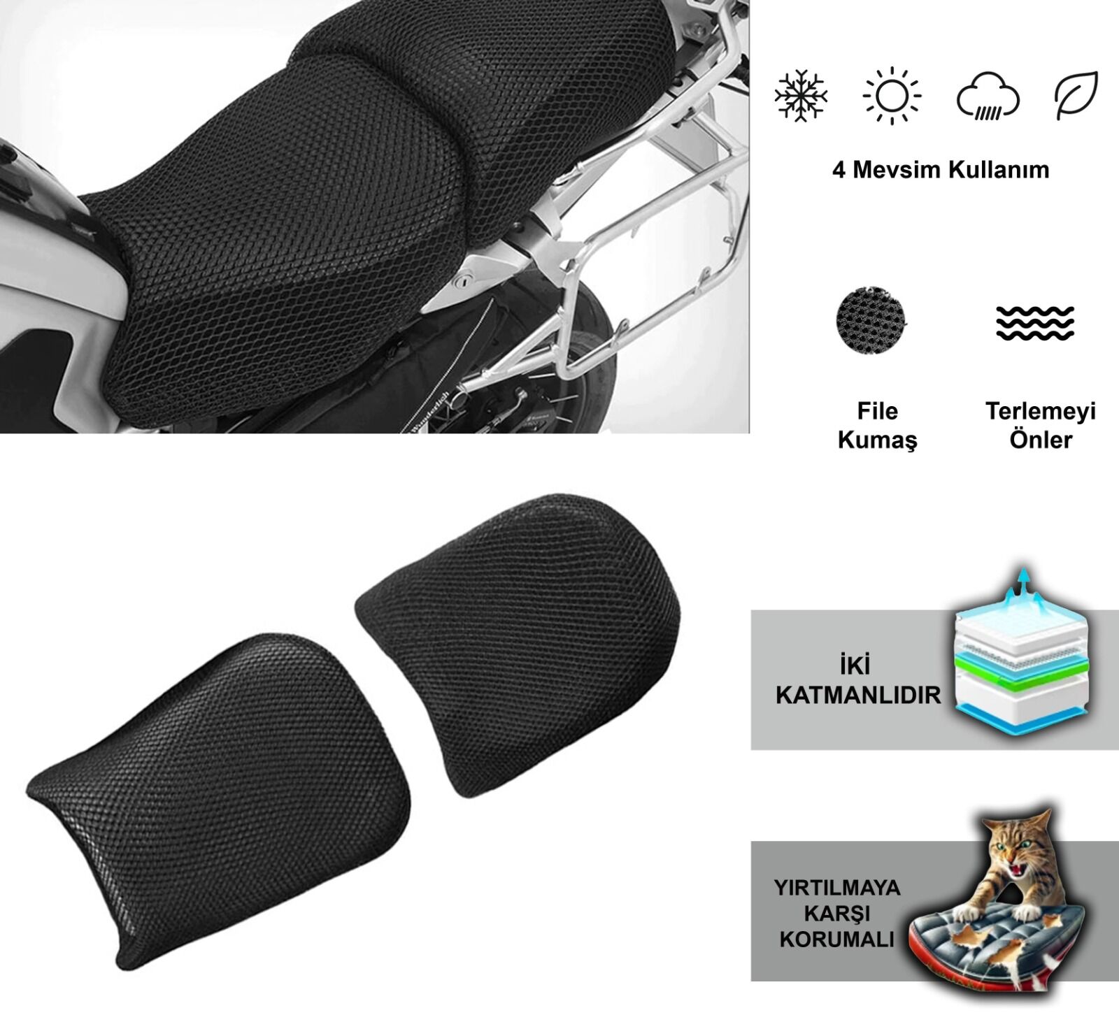 SELE KILIFI FİLELİ DOMİNAR-NS200-CFMOTO