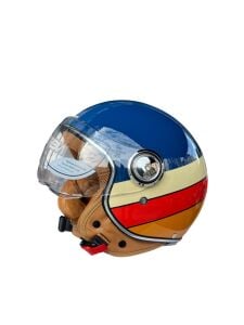 TK 06 VESPA LACİVERT KREM KASK