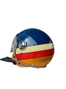 TK 06 VESPA LACİVERT KREM KASK