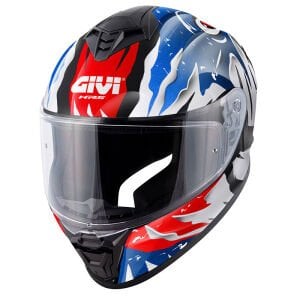 50.X SHARKBITE MAT SİYAH BEYAZ KIRMIZI KASK