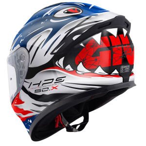 50.X SHARKBITE MAT SİYAH BEYAZ KIRMIZI KASK