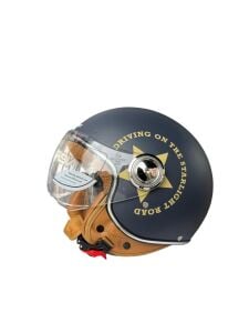 TK 06 VESPA GRİ YILDIZLI KASK