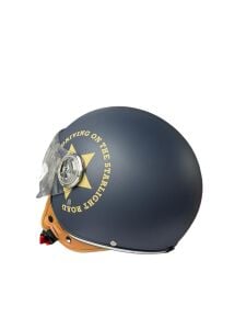 TK 06 VESPA GRİ YILDIZLI KASK