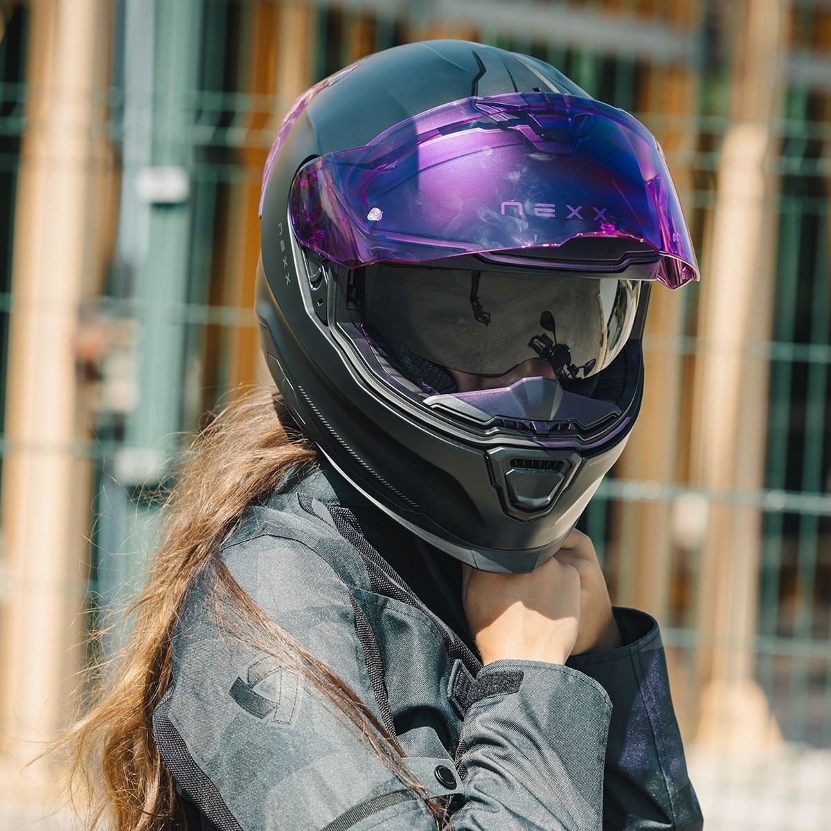 Y.100R SUBSONIC MAT SİYAH PEMBE KASK