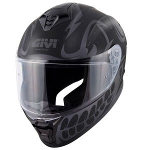 50.X BONES MAT SİYAH GRİ KASK