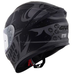 50.X BONES MAT SİYAH GRİ KASK