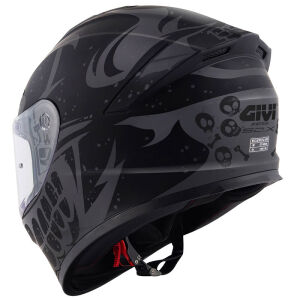 50.X BONES MAT SİYAH GRİ KASK