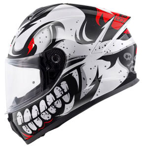 50.X BONES BEYAZ KIRMIZI KASK