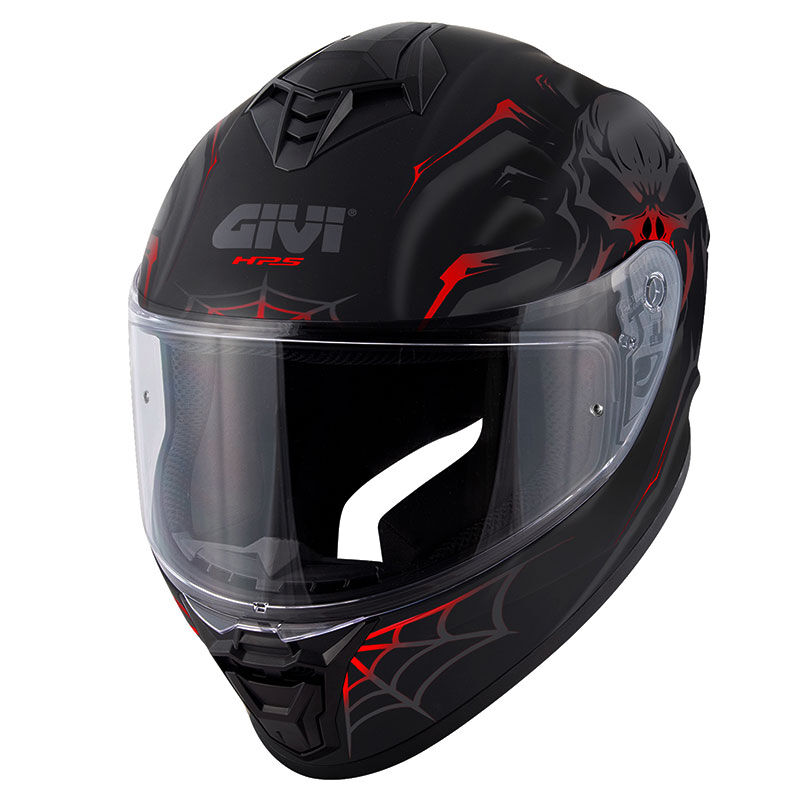 50.X ARACHNO MAT SİYAH GRİ KIRMIZI KASK