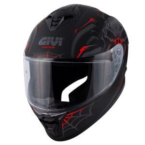 50.X ARACHNO MAT SİYAH GRİ KIRMIZI KASK