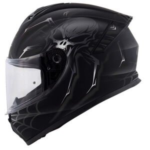 50.X ARACHNO MAT SİYAH GRİ KASK