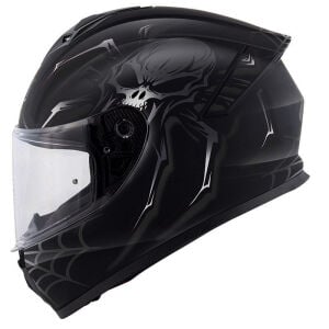 50.X ARACHNO MAT SİYAH GRİ KASK
