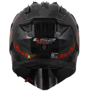 PIONEER 2 CRAZY MAT SİYAH GRİ KIRMIZI KASK