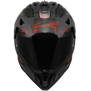 PIONEER 2 CRAZY MAT SİYAH GRİ KIRMIZI KASK