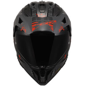 PIONEER 2 CRAZY MAT SİYAH GRİ KIRMIZI KASK