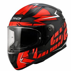 RAPID 2 CROMO MAT SİYAH KIRMIZI KASK