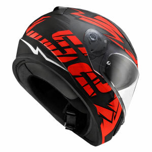 RAPID 2 CROMO MAT SİYAH KIRMIZI KASK