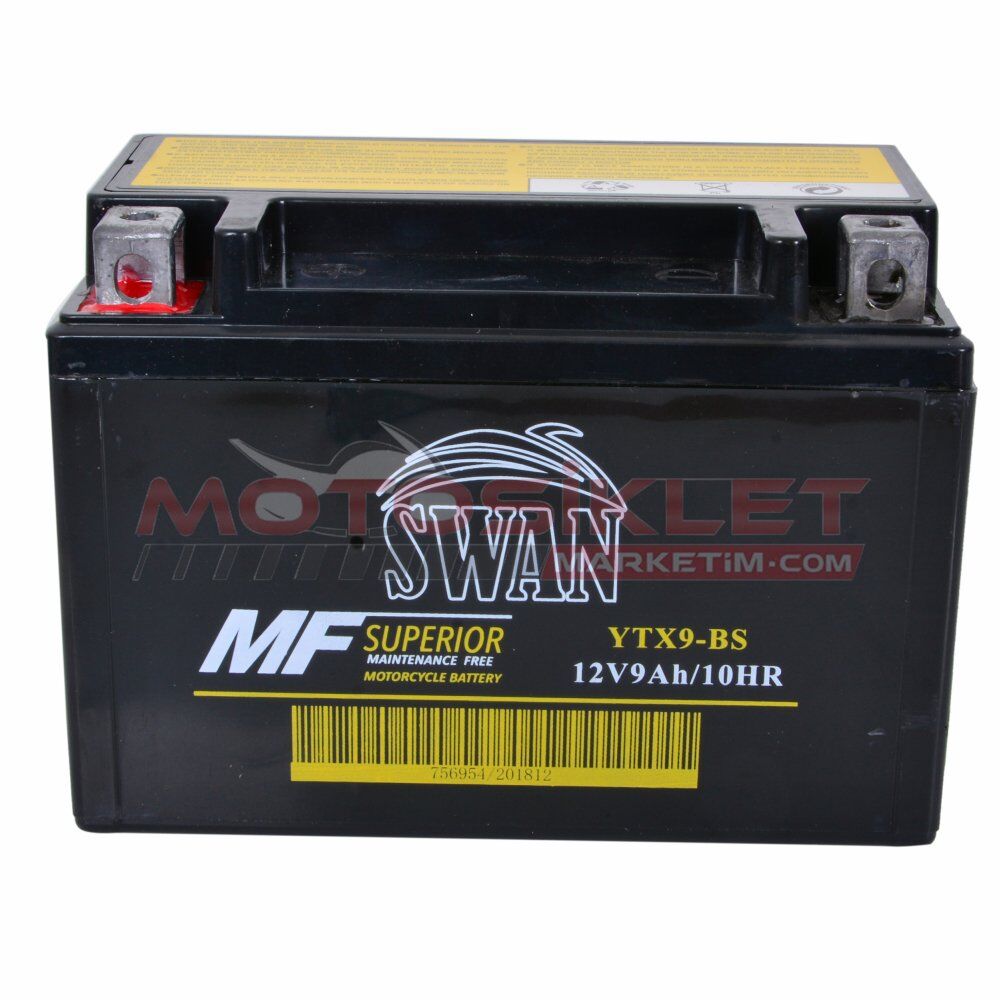 12/9 Yatık Akü Ytx9A