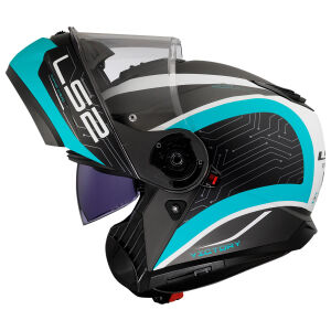 STROBE 2 VICTORY MAT TITANIUM-BEYAZ-METAL MAVİ KASK