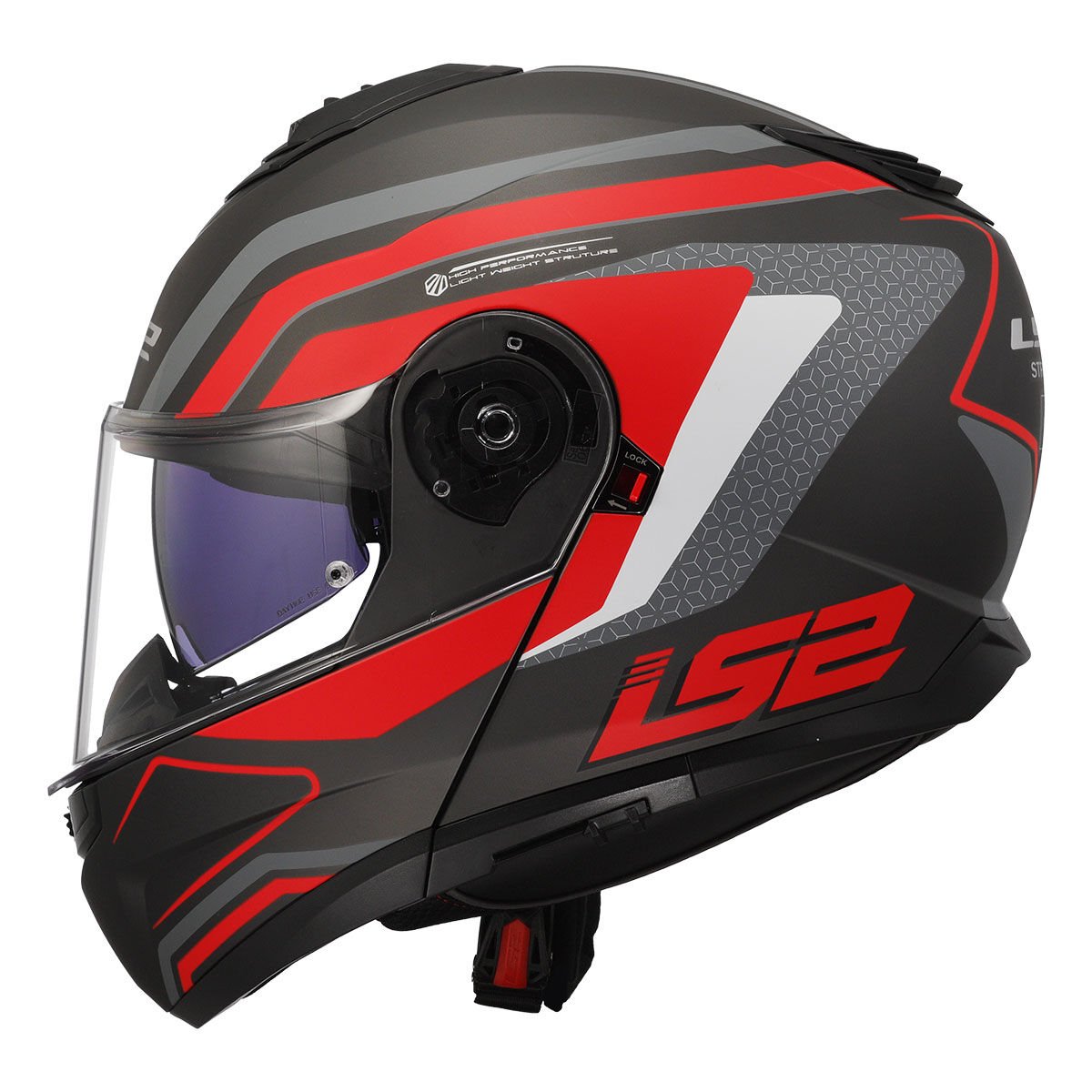 STROBE 2 PHANTOM MAT TITANIUM-GRİ-KIRMIZI KASK