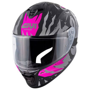 50.X SHARKBITE MAT SİYAH GRİ PEMBE KASK