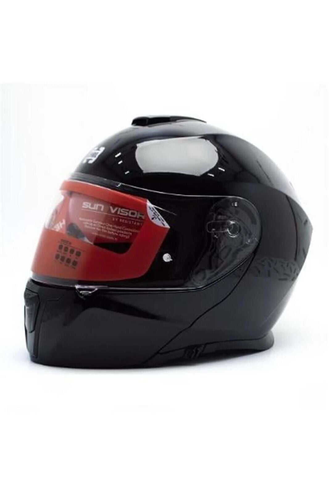 Kask Gecko Parlak Siyah