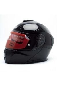 Kask Gecko Parlak Siyah