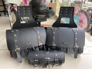 Deri Çanta Yan Set Siyah