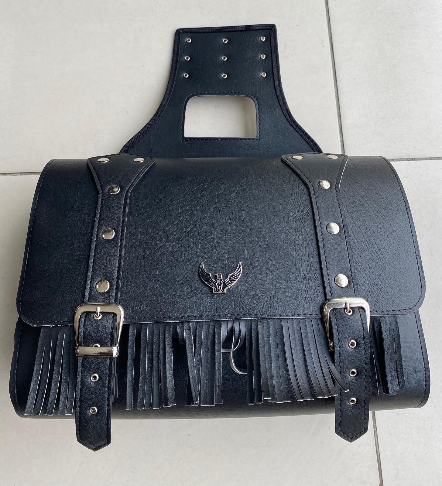 Deri Çanta Yan Set Siyah