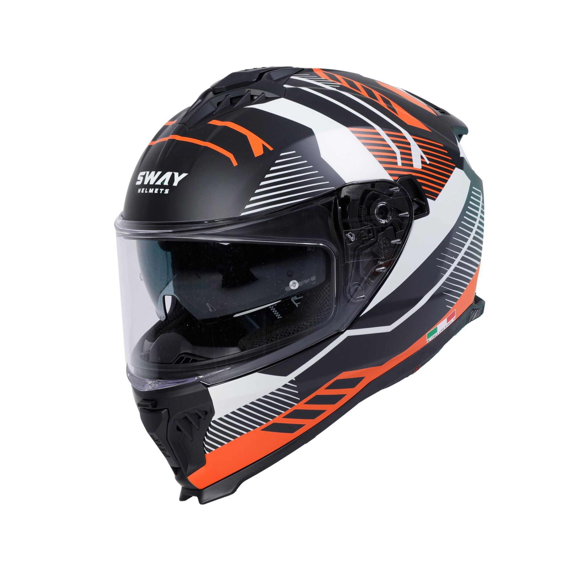 SW 865 POWER MAT BLACK ORANGE KASK