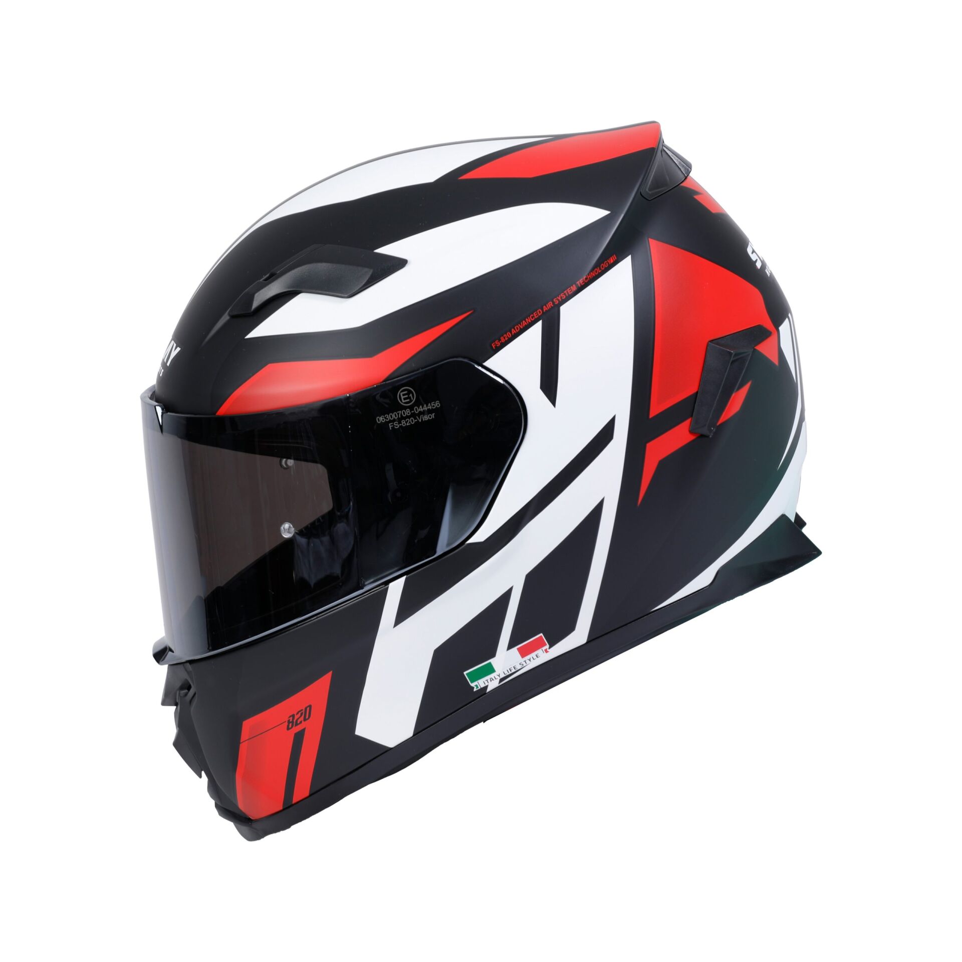 Kask 865 St Beyaz-Siyah-Kırmızı