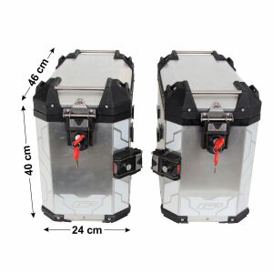ÇANTA GP ALÜMİNYUM YAN ÇANTA 40LT X 2 GRİ 2424