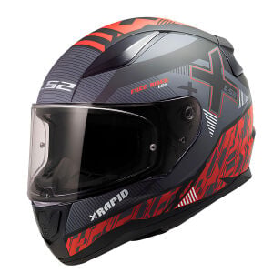 RAPID 2 XTREET MAT SİYAH-KIRMIZI KASK