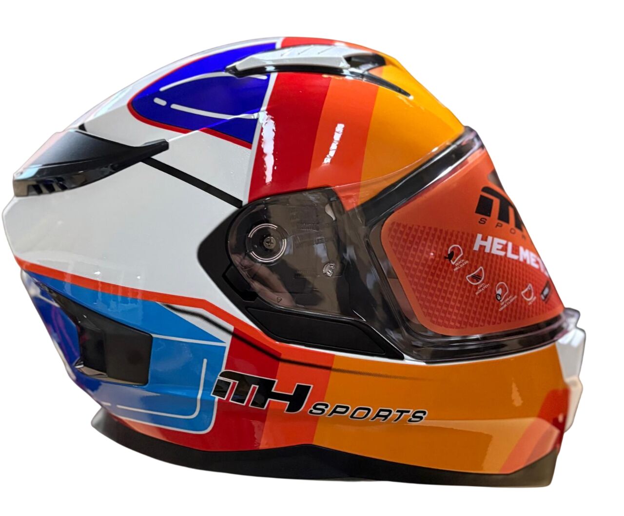 FF 938 WHİTE STİCKER2 GOLD KASK