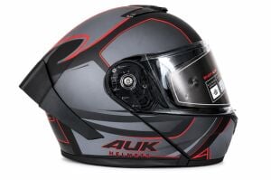AUK01_12 ANTRASİT GRİ KIRMIZI SİYAH KASK