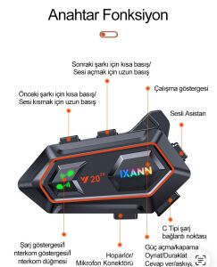 İNTERKOM BLUETOOTH Y20-2X